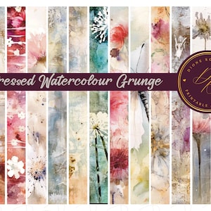 Cinta washi vintage con acuarela y grunge, para diarios creativos, scrapbooking, ephemera, manualidades de papel DIY, decoración creativa