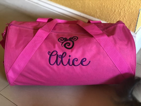 baby pink gym bag