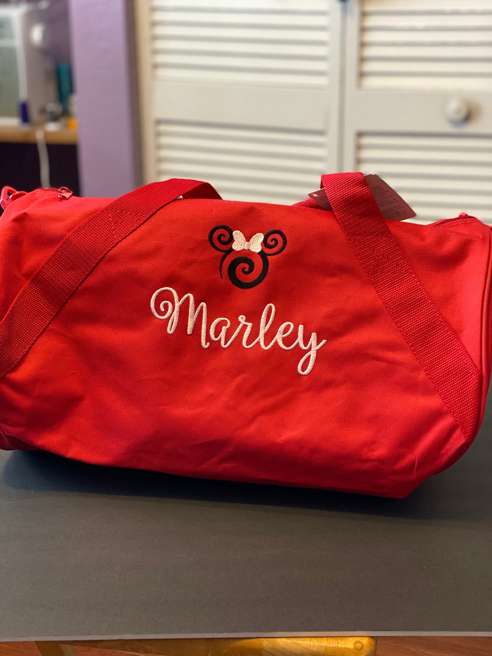 Disney Duffel Bag Personalized Pink Gym Bag Duffle Dance Etsy