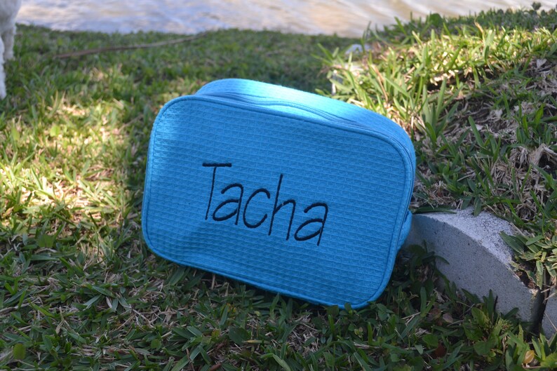 Pink personalized embroidered toiletry bag Cosmetic Bag Etsy