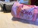 Embroidery Duffle Bag | Personalized Seersucker Kids Barrel Bag | Great for Sleepovers, Camping, Ballet Bags, Weekend Duffel 