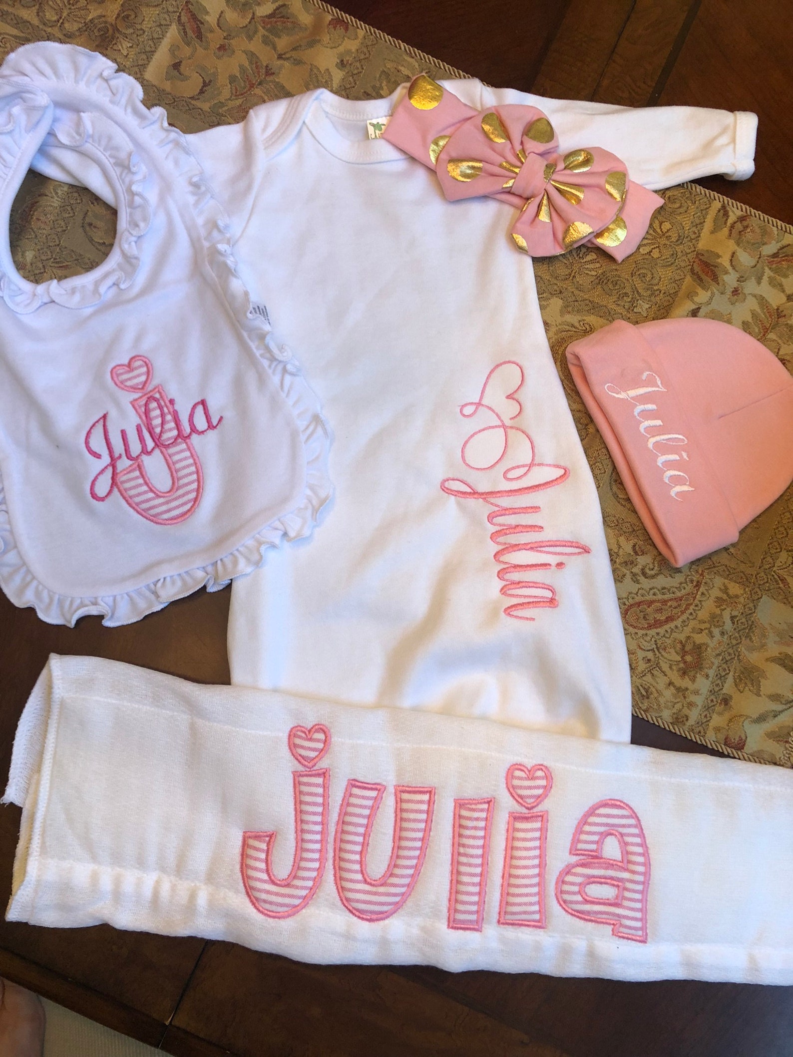 Personalized Baby Girl Gift Set Newborn Gift Set Infant Etsy