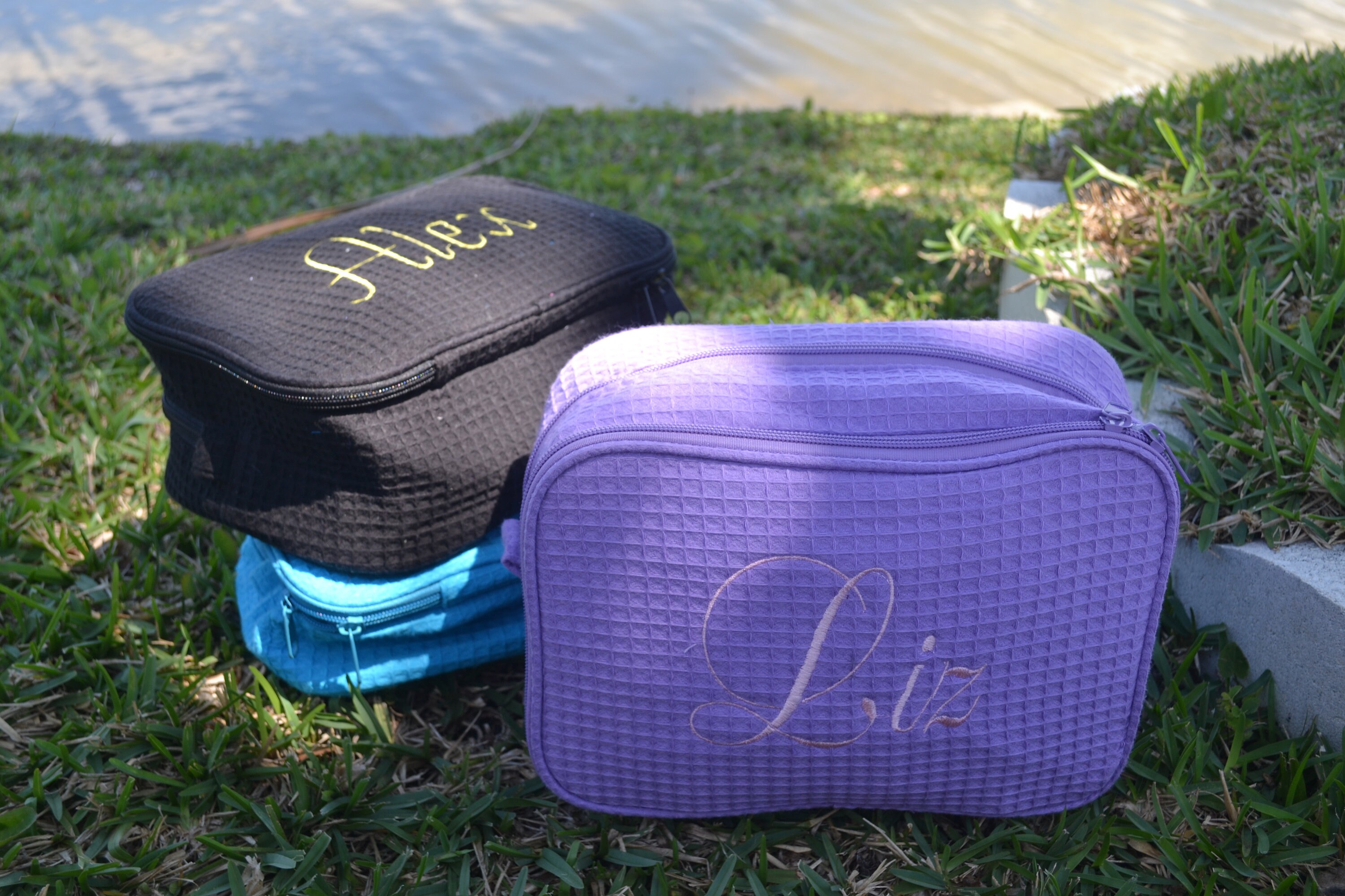 Personalized embroidered toiletry bag Cosmetic Bag travel Etsy