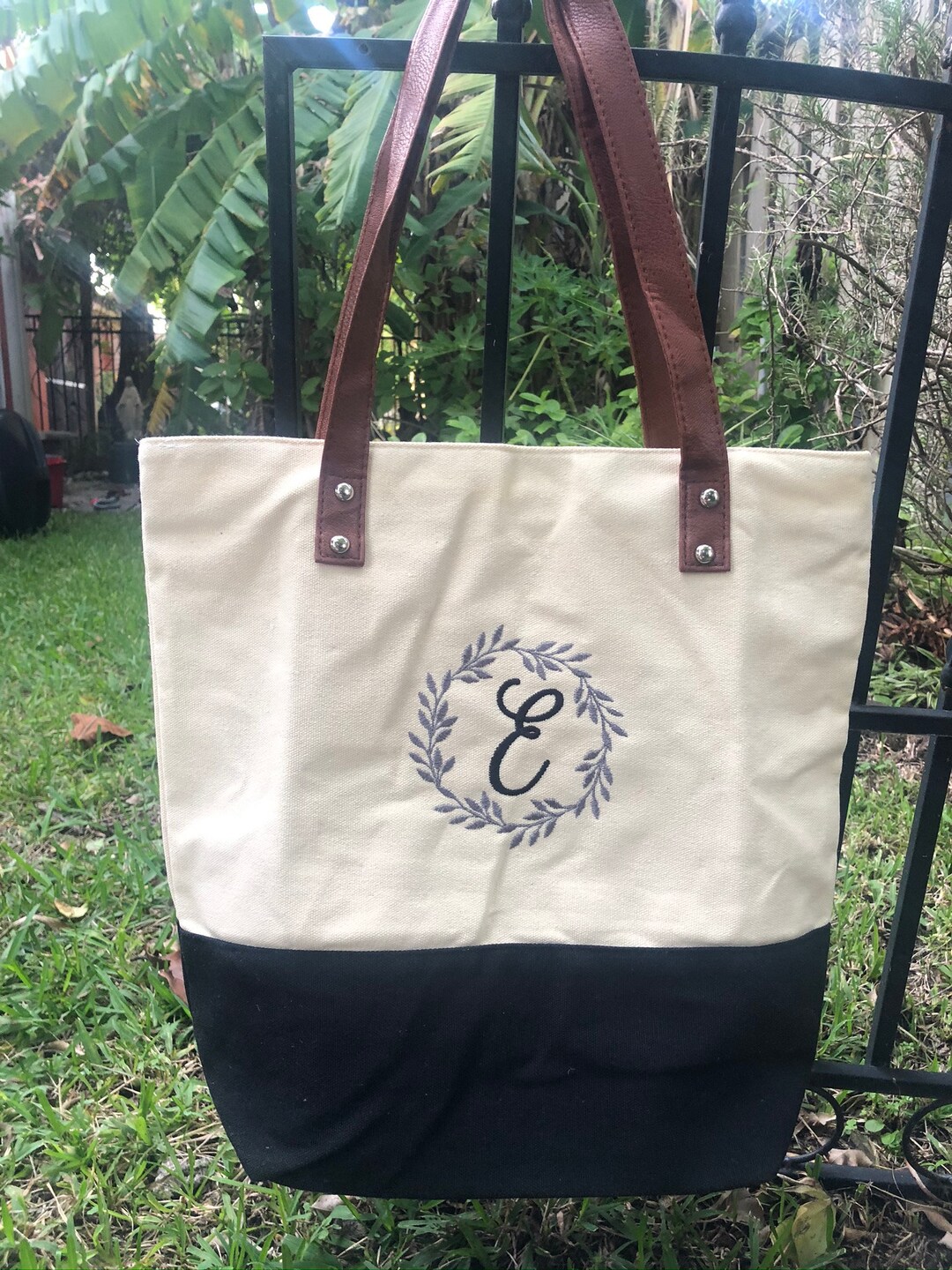 Monogrammed Tote Bag / Game Day Totes / Bags and Totes / Etsy