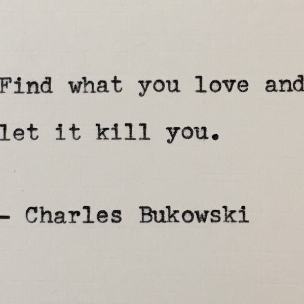Bukowski Quote - Etsy