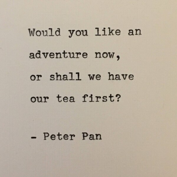 Peter Pan Quote Etsy UK