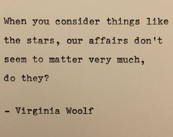 Virginia Woolf Quote Hand Typed on an Antique Typewriter