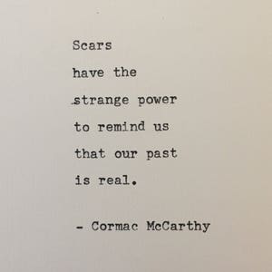 Cormac McCarthy Quote Hand Typed on an Antique Typewriter image 1