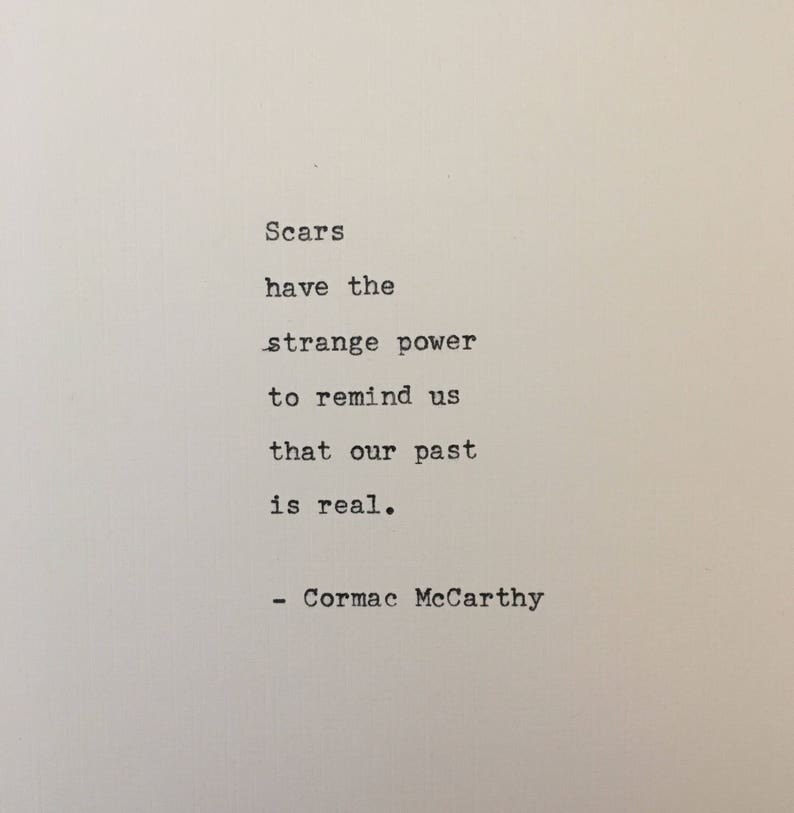 Cormac McCarthy Quote Hand Typed on an Antique Typewriter image 1