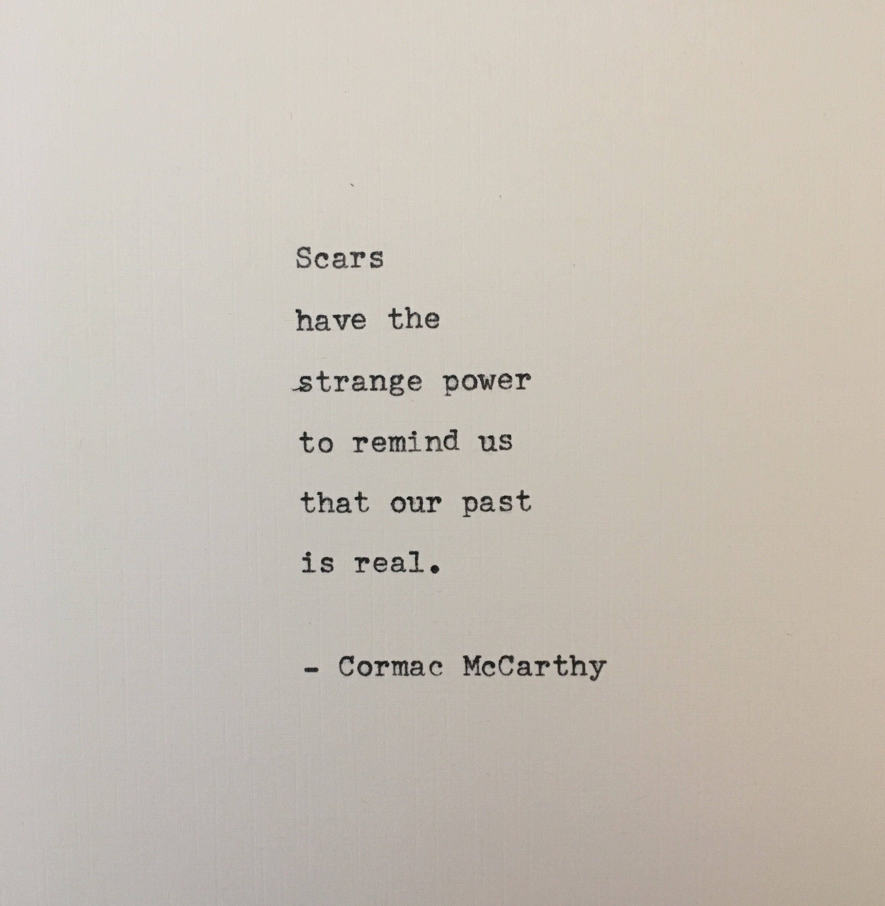 Cormac Mccarthy Quote Hand Typed on an Antique Typewriter - Etsy