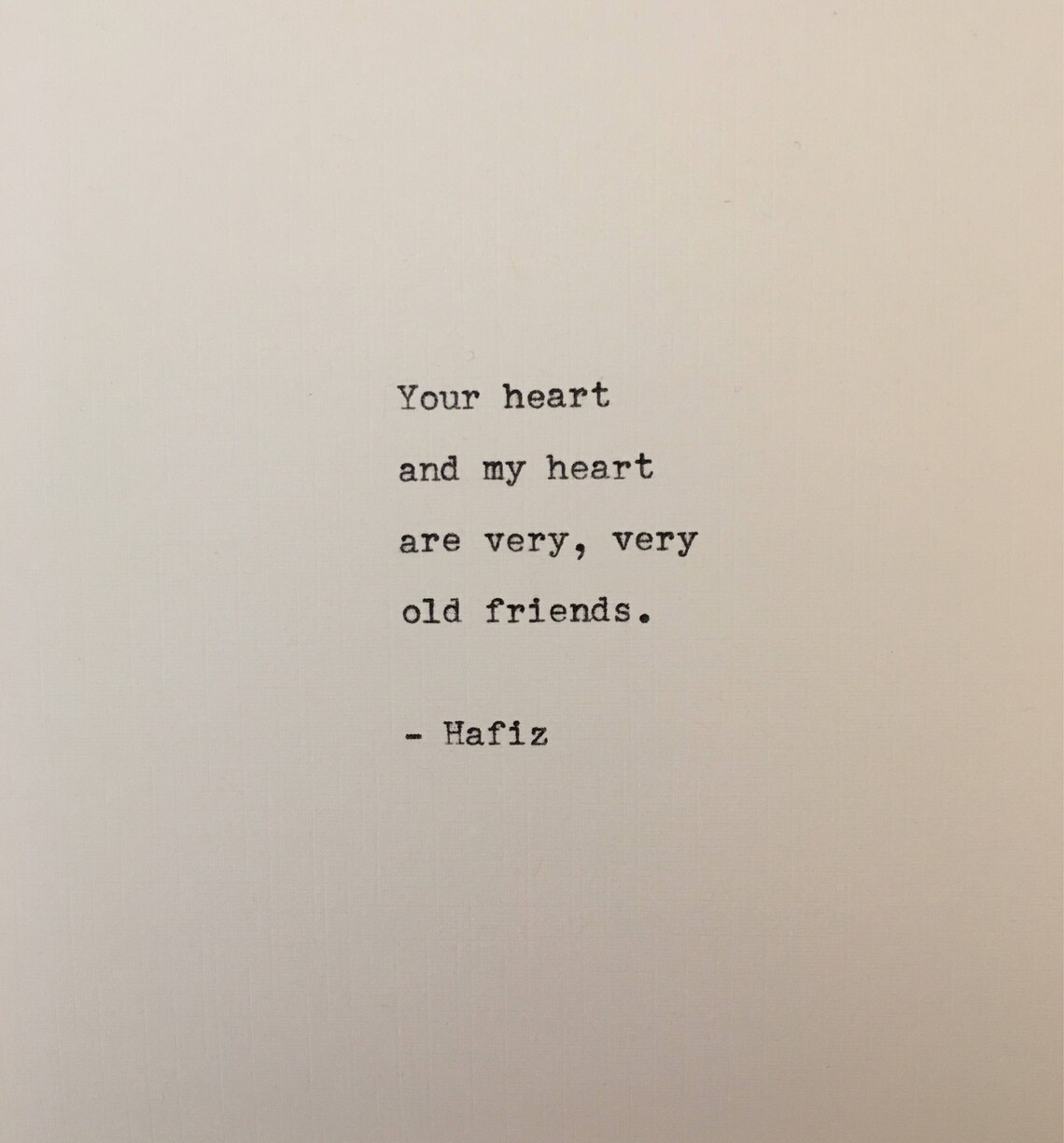 Hafiz quote typed on typewriter  unique gift image 1