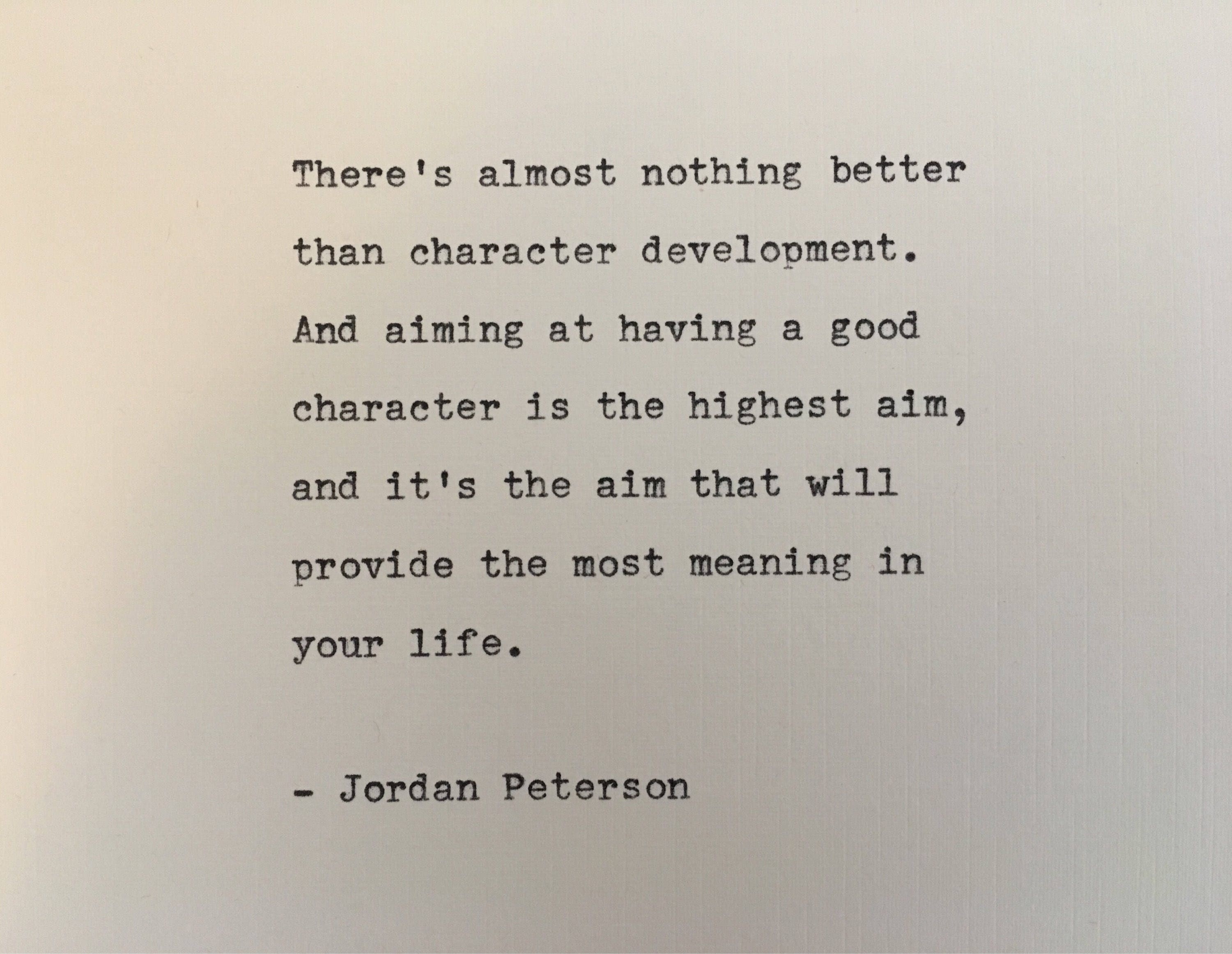 Jordan Peterson Quote Hand Typed on an Antique Typewriter - Etsy