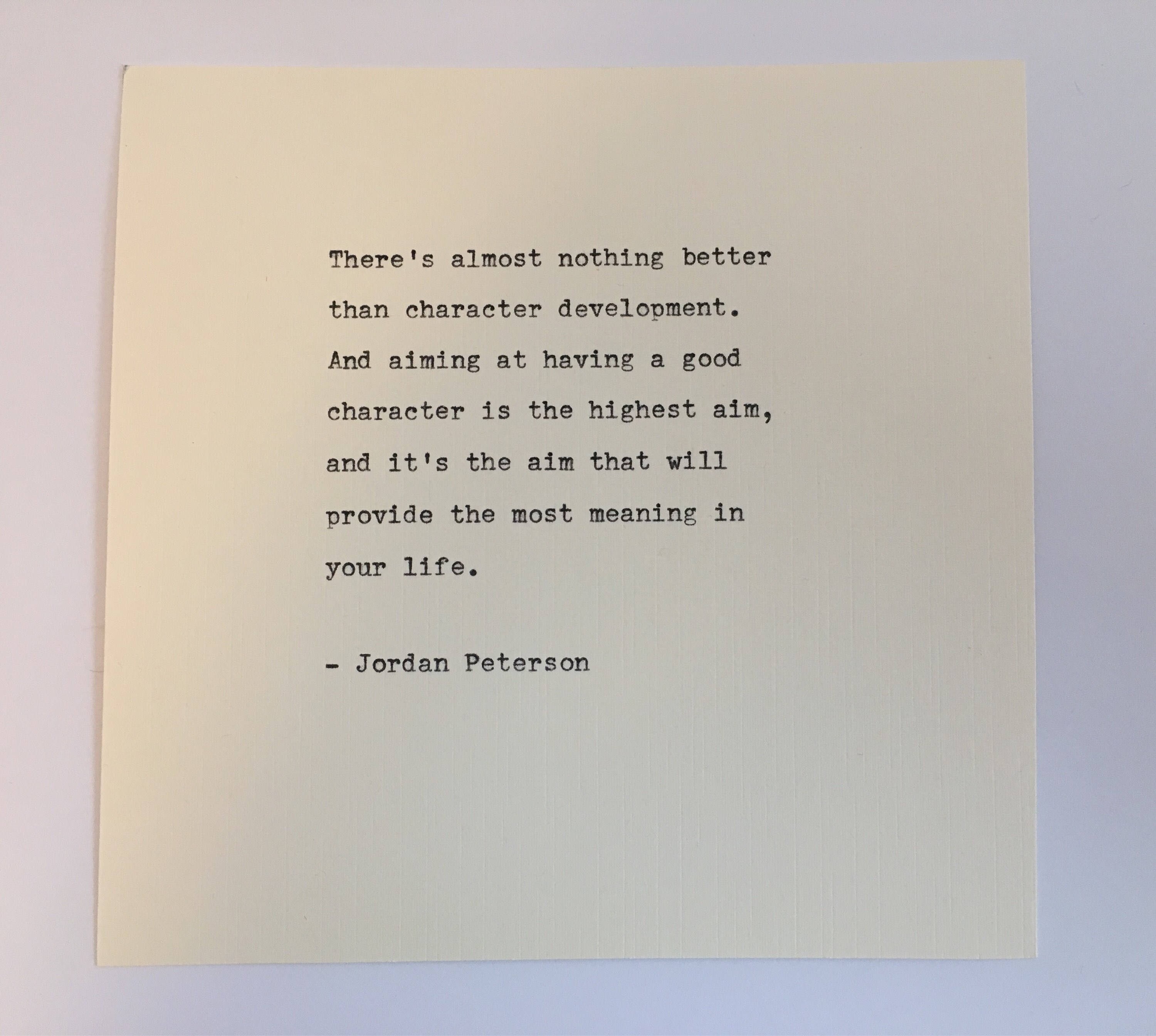 Jordan Peterson Quote Hand Typed on an Antique Typewriter - Etsy