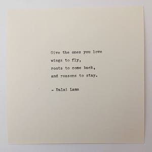 Dalai Lama Quote Hand Typed on an Antique Typewriter image 2