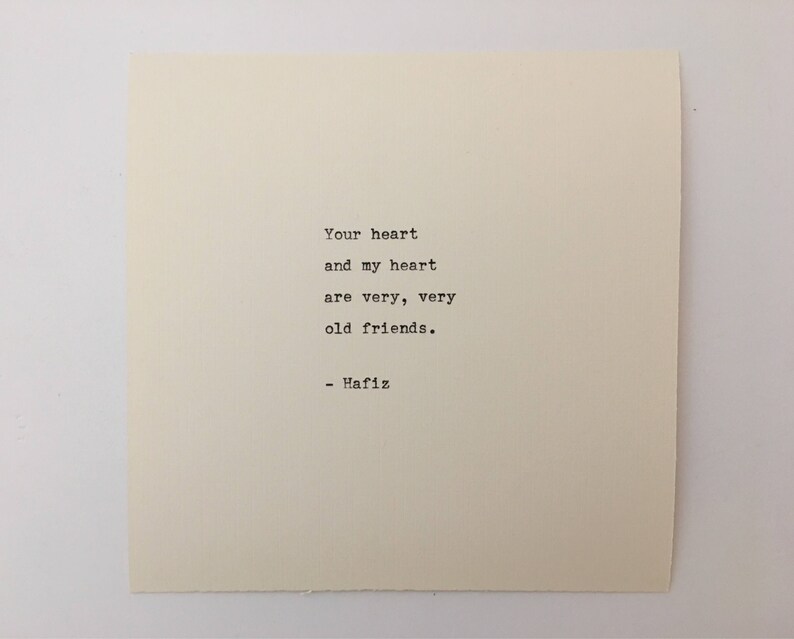 Hafiz Quote Hand Typed on an Antique Typewriter image 2