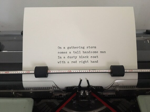 Red Right Hand Peaky Blinders Lyrics Hand Typed on an 