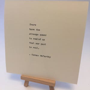 Cormac McCarthy Quote Hand Typed on an Antique Typewriter image 3