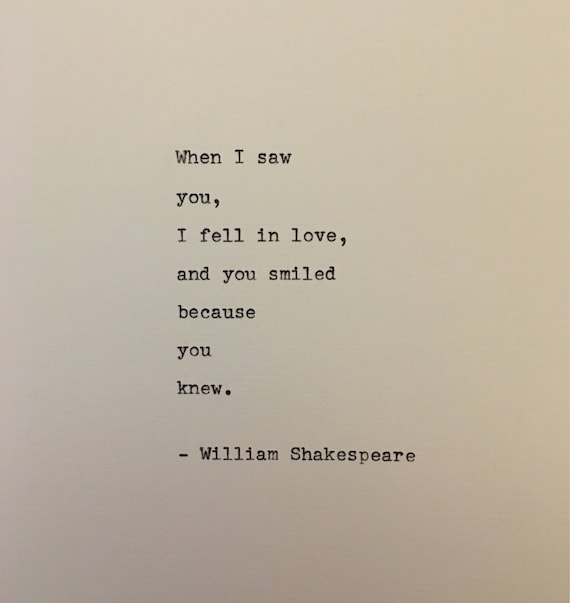 William Shakespeare Quote Typed On Typewriter Unique Gift Etsy