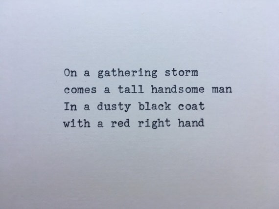 Red Right Hand Peaky Blinders Lyrics Hand Typed on an -  Denmark