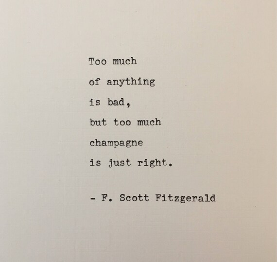 F. Scott Fitzgerald Quote Hand Typed on an Antique Typewriter | Etsy