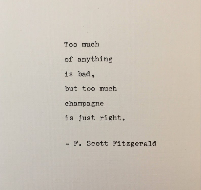 F. Scott Fitzgerald Quote Hand Typed on an Antique Typewriter image 1