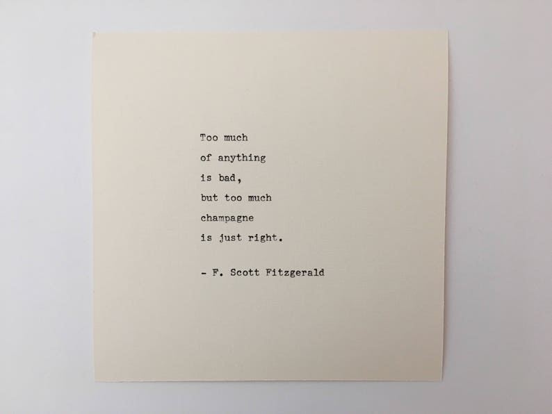 F. Scott Fitzgerald Quote Hand Typed on an Antique Typewriter image 2