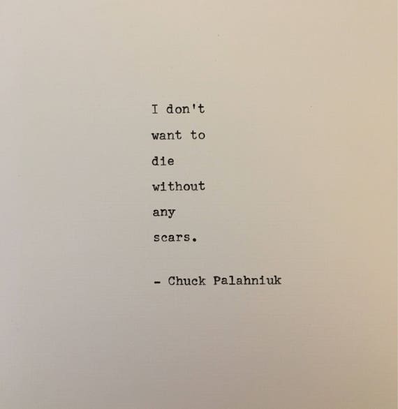 Chuck Palahniuk Zitat Von Hand Auf Scrapbooking Antike Etsy