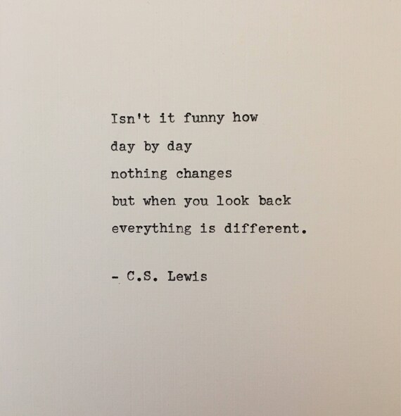Lewis Vintage Typewriter Quote Hand Typed Gift Inspirational Quote C.S Lewis Vintage Typewriter Quote Hand Typed Gift Inspirational Quote C.S