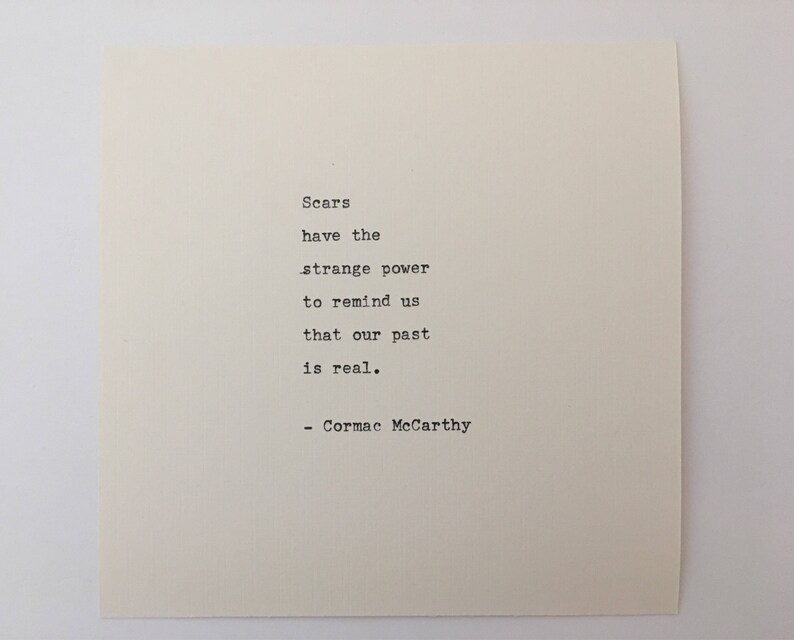 Cormac McCarthy Quote Hand Typed on an Antique Typewriter image 2