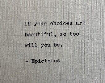 Epictetus Quote Hand Typed on an Antique Typewriter