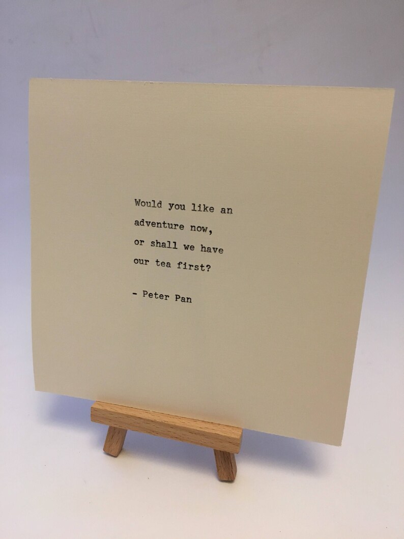 Peter Pan Quote Typed On Typewriter Unique Gift