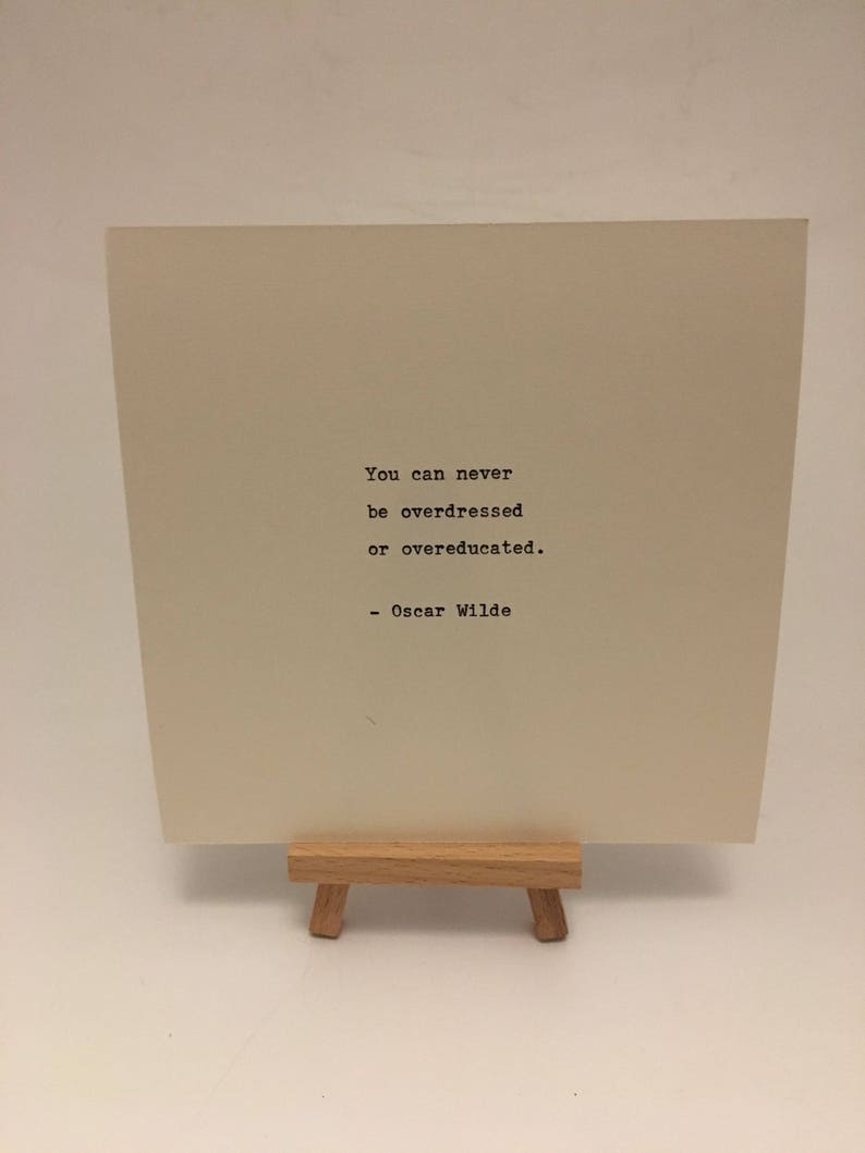 Oscar Wilde Quote Hand Typed on an Antique Typewriter image 3