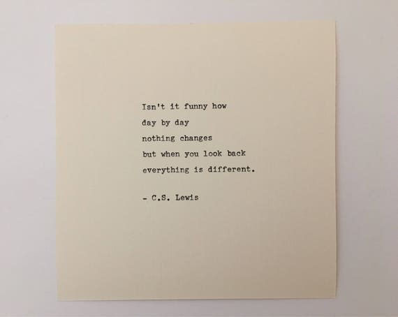 Lewis Vintage Typewriter Quote Hand Typed Gift Inspirational Quote C.S Lewis Vintage Typewriter Quote Hand Typed Gift Inspirational Quote C.S