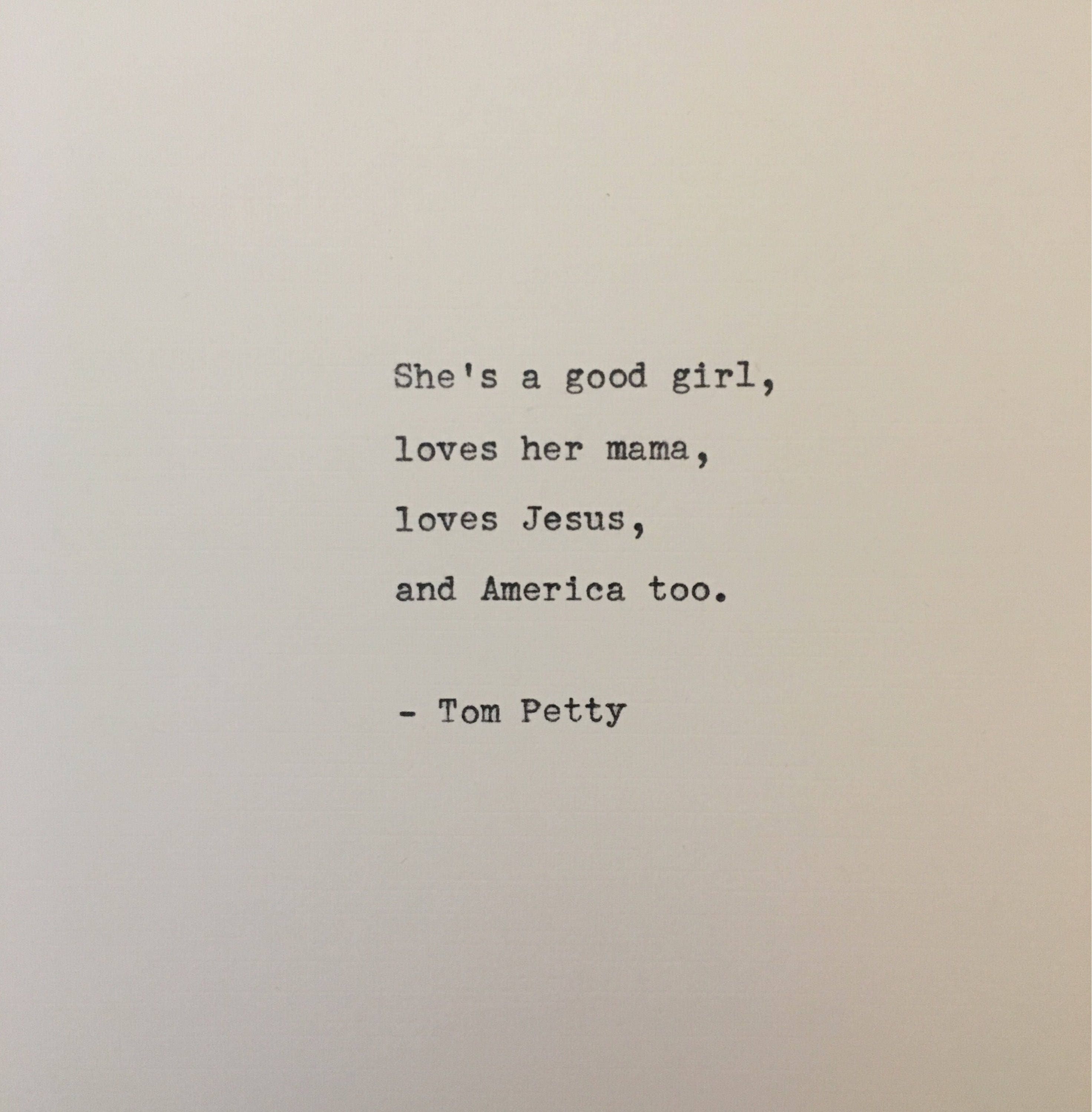Tom Petty Song Quotes Tom Petty Lyrics Hand Typed On An Antique Typewriter | Etsy Ireland