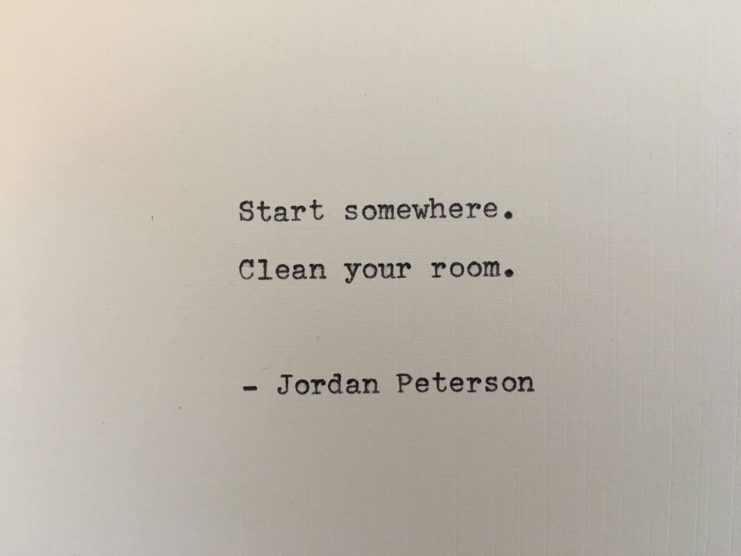 Jordan Peterson Quote Hand Typed on an Antique Typewriter - Etsy