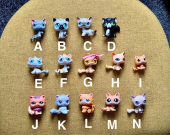 Vintage LPS von Littlest Pet Shop. Wähle dein Haustier. Hasbro Original Figuren für Sammler. Katzen Set 2