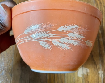 Vintage Pyrex Autumn Harvest Wheat Small Mixing Nesting Bowl #401