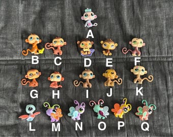 Vintage LPS Littlest Pet Shop. Choose your pet. Hasbro Authentic figures for Collectors. Monkeys and bugs