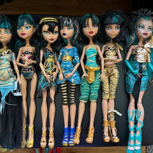 Poupées Monster High vintage G1. Poupées Cléo et Néfera. Journée photo, J'aime les chaussures, Frights Camera Action, Boo York, Ghouls Rule