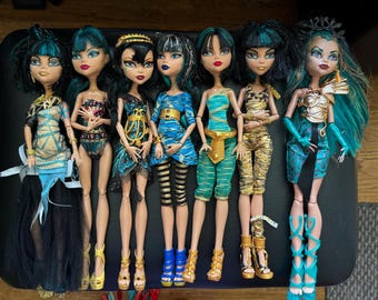 G1 Vintage Monster High dolls. Cleo and Nefera Dolls. Picture day, I love shoes, Frights Camera Action, Boo York, Ghouls Rule