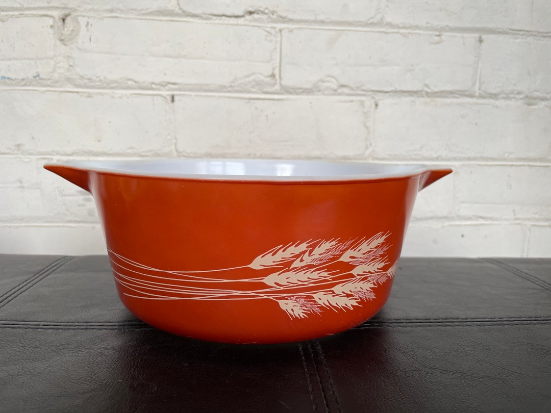 Pyrex 475-B Autumn Harvest Wheat Rust 2.5 QT. Casserole Dish No Lid - Etsy