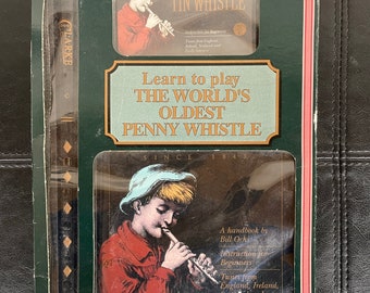 Clarke Tin Whistle Lot Includes Book Cassette and Whistle