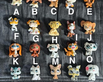 Vintage LPS Littlest Pet Shop. Välj ditt husdjur. Hasbro autentiska figurer för samlare. Hundset 2