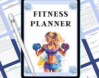 Printable Fitness Planner: Workout, Weight Loss & Wellness Tracker (PDF)
