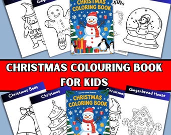 Christmas Coloring Book for Kids, Winter Holiday Pages (PDF)