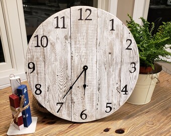 reclaimed wood clock etsy