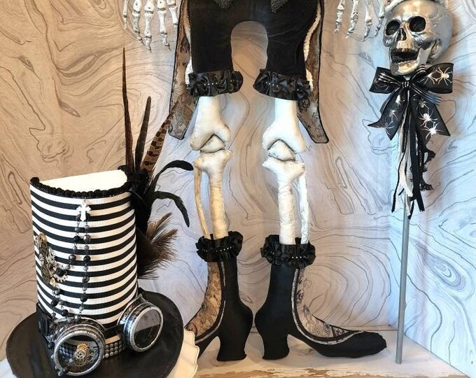 Skeleton Wreath Attachment, Steampunk Halloween, Skeleton Arms ...