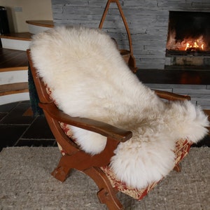 Luxurious Genuine Irish Sheepskin Rug Soft & Thick Natural Wool Eco-Friendly, Lanolin-Rich Perfect for Home Decor, Gifts image 1