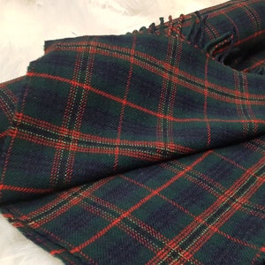 Irish tartan / plaid check -  blanket / sofa throw - 50/50 merino wool / soft lambswool - really warm and super soft - MADE IN IRELAND