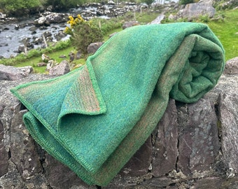 Luxurious Heavy 100% Pure New Irish Wool Blanket – Mulesing-Free, Handcrafted in Ireland – 90" x 100" ( 228cm x 254cm) - Queen Size Throw